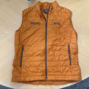 custom orange patagonia vest